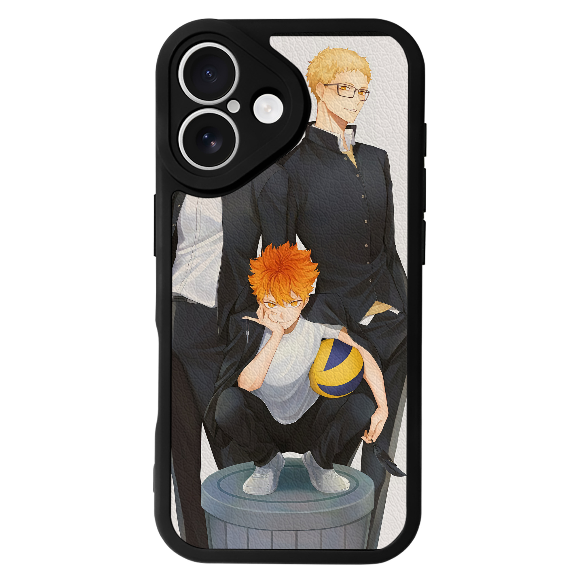 （画像用） ハイキュー!! Haikyu!! 【iPhone 16シリーズ対応】シリコンスマホケース（レザー調） 材質：シリコン